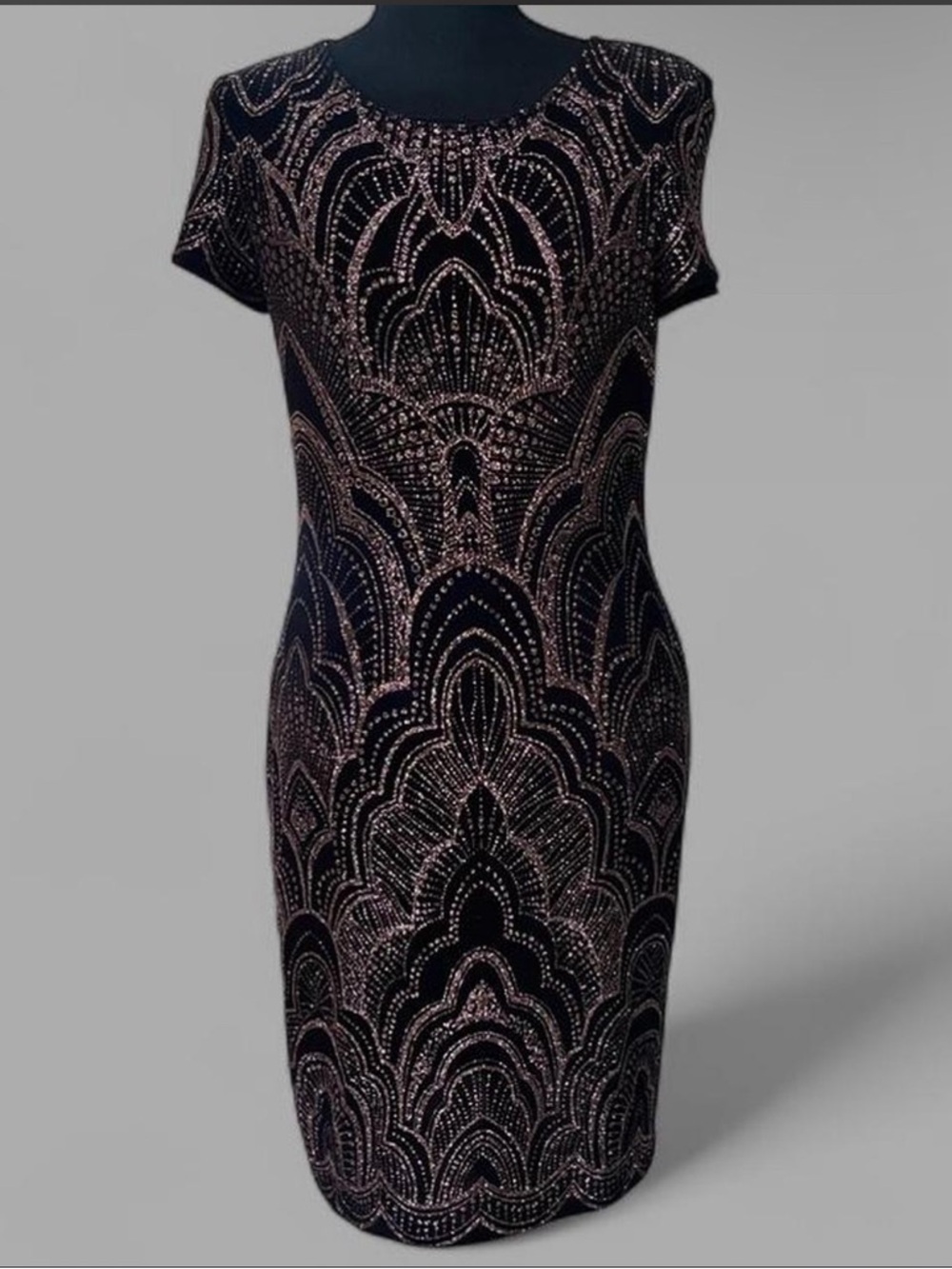 Jump Apparel - Elegant Black & Rose Gold Dress